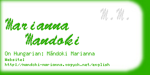 marianna mandoki business card