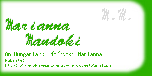 marianna mandoki business card